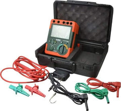 Extech - Digital LCD Display, 60,000 Megohm Electrical Insulation Resistance Tester & Megohmmeter - 5,000 VAC Max Test Voltage, Powered by 1.5V AA Battery - USA Tool & Supply