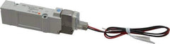 SMC PNEUMATICS - 0.7 CV Flow Rate, Single Solenoid Pilot Operated Valve - 5 Port, 2 Position, Spring Return, 1/4" Push to Connect Inlet, 24 V - USA Tool & Supply