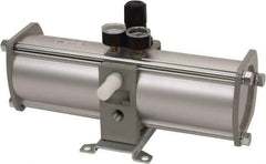 SMC PNEUMATICS - 1/2" NPT Booster Regulator - 63 Max SCFM, 1:2 Pressure Increase Ratio, 150 Max psi - USA Tool & Supply