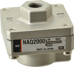 SMC PNEUMATICS - 1/8" NPTF Quick Exhaust Valve - 7 to 150 psi - USA Tool & Supply