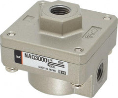 SMC PNEUMATICS - 1/4" NPTF Quick Exhaust Valve - 7 to 150 psi - USA Tool & Supply