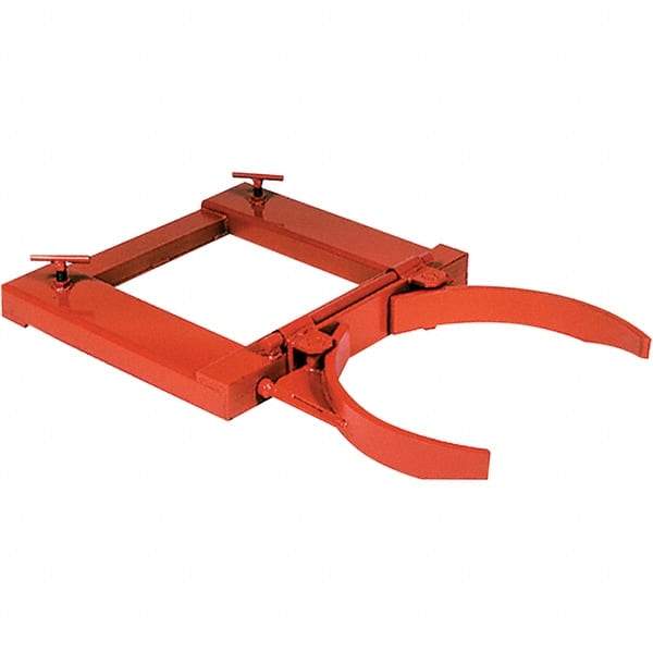 Wesco Industrial Products - 1,500 Lb Load Capacity, 55 Gal Drum Grab - 28" Wide x 4-3/4" High, Steel Wheels - USA Tool & Supply
