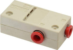 SMC PNEUMATICS - 0.7mm Nozzle High Pressure Vacuum Ejector Valve - 1/4" Tube Outside Diam Supply Port x 1/4" Tube Outside Diam Vacuum Port, 26 psi Pressure, 0.71 CFM Air Consumption & 0.42 CFM Max Suction Flow - USA Tool & Supply