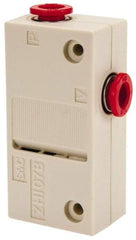 SMC PNEUMATICS - 0.7mm Nozzle High Suction Flow Vacuum Ejector Valve - 1/4" Tube Outside Diam Supply Port x 1/4" Tube Outside Diam Vacuum Port, 14 psi Pressure, 0.71 CFM Air Consumption & 0.71 CFM Max Suction Flow - USA Tool & Supply