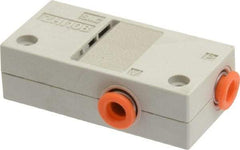 SMC PNEUMATICS - 1mm Nozzle High Suction Flow Vacuum Ejector Valve - 1/4" Tube Outside Diam Supply Port x 1/4" Tube Outside Diam Vacuum Port, 14 psi Pressure, 1.2 CFM Air Consumption & 1.20 CFM Max Suction Flow - USA Tool & Supply