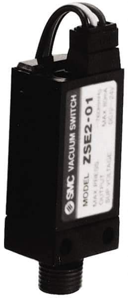 SMC PNEUMATICS - PNP Solid State Vacuum Switch - 1/8" NPT Inlet - USA Tool & Supply