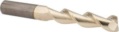Accupro - 3/4", 3-1/4" LOC, 3/4" Shank Diam, 6" OAL, 2 Flute, Solid Carbide Square End Mill - Single End, ZrN Finish, Spiral Flute, 45° Helix, Centercutting, Right Hand Cut, Right Hand Flute - USA Tool & Supply