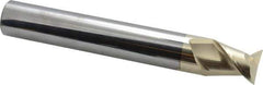 Accupro - 1", 1-1/4" LOC, 1" Shank Diam, 7" OAL, 2 Flute, Solid Carbide Square End Mill - Single End, ZrN Finish, Spiral Flute, 45° Helix, Centercutting, Right Hand Cut, Right Hand Flute - USA Tool & Supply