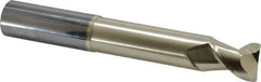 Accupro - 1", 1-1/4" LOC, 1" Shank Diam, 7" OAL, 2 Flute, Solid Carbide Square End Mill - Single End, ZrN Finish, Spiral Flute, 45° Helix, Centercutting, Right Hand Cut, Right Hand Flute - USA Tool & Supply