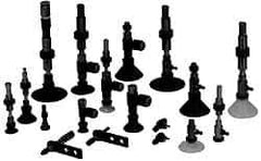 SMC PNEUMATICS - 1/8" PT Female Port, 13" Pad Diam, Bellows, Vertical Vacuum Pad - Silicone - USA Tool & Supply