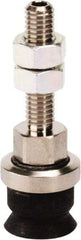 SMC PNEUMATICS - M5x0.8 Male Port, 10" Pad Diam, Flat, Vertical Vacuum Pad - NBR - USA Tool & Supply