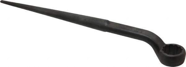 Proto - 1-1/8" 12 Point Spud Handle Box Wrench - Single End, 1-45/64" Head Diam x 13/16" Head Thickness, 15" OAL, Steel, Black Finish - USA Tool & Supply