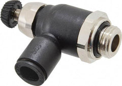 Legris - 8mm Tube OD x 1/4 Male BSPP Compact Meter Out Flow Control Valve - 14.5 to 145 psi, Nylon - USA Tool & Supply