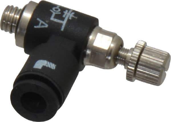 Legris - 10-32 Male NPT x 5/32" Tube OD Miniature Exhaust Valve - USA Tool & Supply