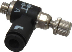 Legris - 10-32 Male NPT x 5/32" Tube OD Miniature Exhaust Valve - USA Tool & Supply