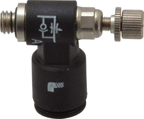 Legris - 10-32 Male NPT x 1/4" Tube OD Miniature Exhaust Valve - USA Tool & Supply