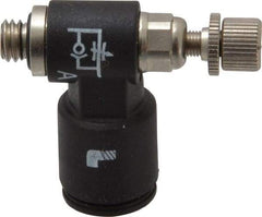 Legris - 10-32 Male NPT x 1/4" Tube OD Miniature Exhaust Valve - USA Tool & Supply