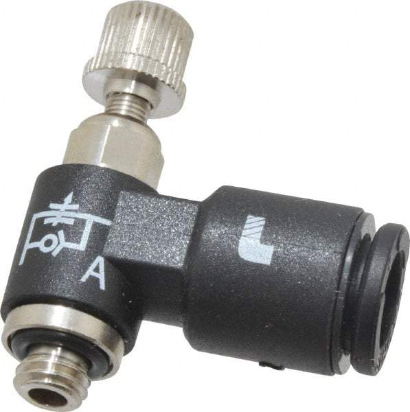 Legris - M5 BSPP x 6mm Tube OD Miniature Exhaust Valve - USA Tool & Supply