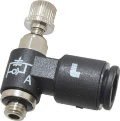 Legris - M5 BSPP x 6mm Tube OD Miniature Exhaust Valve - USA Tool & Supply