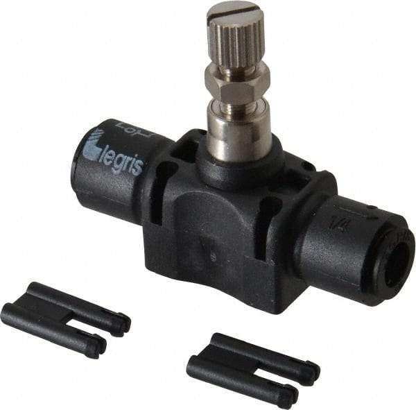 Legris - 1/4" Tube OD Inline Flow Control Valve - USA Tool & Supply