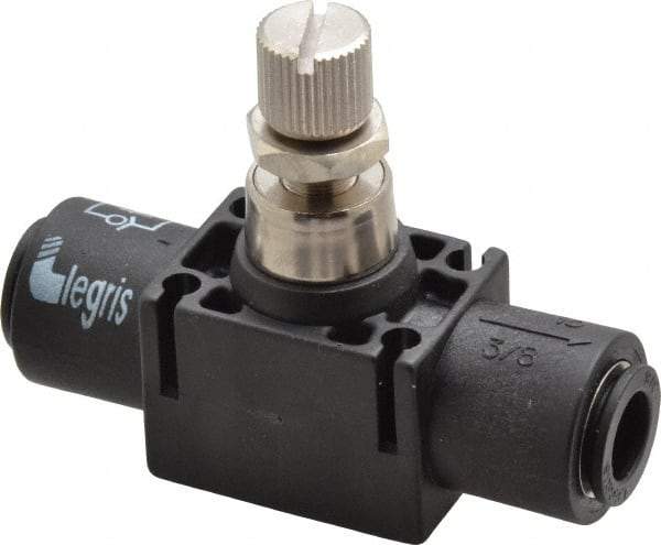 Legris - 3/8" Tube OD Inline Flow Control Valve - USA Tool & Supply