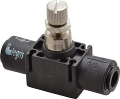Legris - 3/8" Tube OD Inline Flow Control Valve - USA Tool & Supply