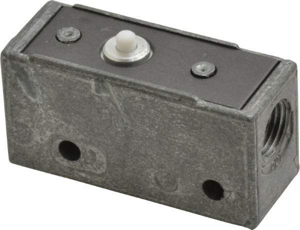 Mead - 3 Way Pilot Air Valve - 1/8" NPT Inlet, Pin Plunger - USA Tool & Supply