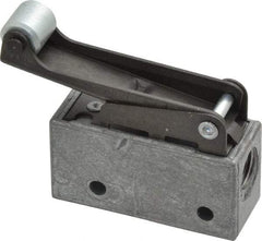 Mead - 3 Way Pilot Air Valve - 1/8" NPT Inlet, Steel Roller - USA Tool & Supply