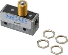 Mead - 3 Way Pilot Air Valve - 1/8" NPT Inlet, Ball Roller - USA Tool & Supply