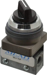 Mead - 3 Way Pilot Air Valve - 1/8" NPT Inlet, Two Position - USA Tool & Supply