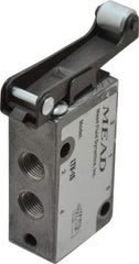 Mead - 4 Way Control Light Touch Valve - 1/8" NPT Inlet, Roller Leaf - USA Tool & Supply