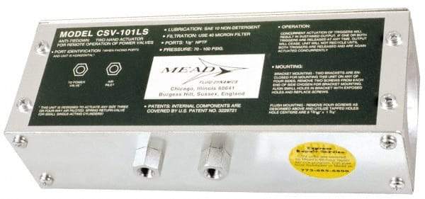 Mead - L-Type Air Pilot Low Stress Two Hand Control Unit - 120 Max psi - USA Tool & Supply