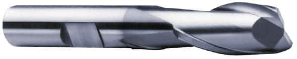 Interstate - 1-1/4", 1-5/8" LOC, 1-1/4" Shank Diam, 4-1/8" OAL, 2 Flute, High Speed Steel Square End Mill - Single End, TiN Finish, Spiral Flute, 30° Helix, Centercutting, Right Hand Cut, Right Hand Flute - USA Tool & Supply