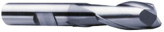 Interstate - 1-1/4", 1-5/8" LOC, 1-1/4" Shank Diam, 4-1/8" OAL, 2 Flute, High Speed Steel Square End Mill - Single End, TiN Finish, Spiral Flute, 30° Helix, Centercutting, Right Hand Cut, Right Hand Flute - USA Tool & Supply