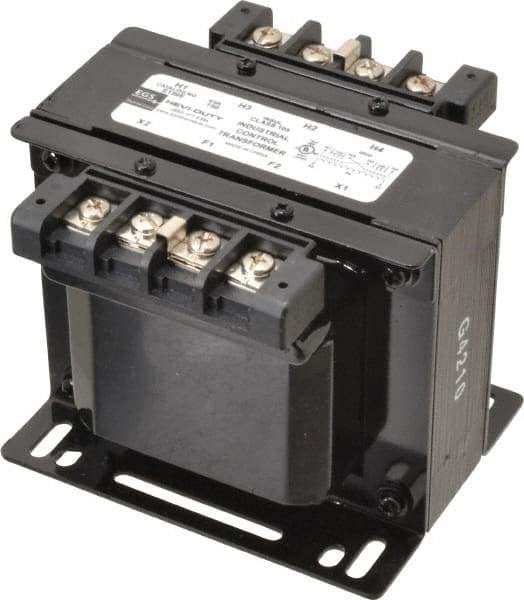 Sola/Hevi-Duty - 1 Phase, 0.15 kVA, Control Transformer - 2 Input, 1 Output Winding, 60 Hz, 4.48 Inch Deep x 3.89 Inch High, 131°F Temp Rise - USA Tool & Supply