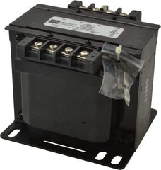 Sola/Hevi-Duty - 1 Phase, 1/4 kVA, Control Transformer - 2 Input, 1 Output Winding, 50/60 Hz, 5.53 Inch Deep x 4.53 Inch High, 131°F Temp Rise - USA Tool & Supply