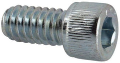 Value Collection - 1/4-20 UNC Hex Socket Drive, Socket Cap Screw - Alloy Steel, Zinc-Plated Finish, Fully Threaded, 1/2" Length Under Head - USA Tool & Supply