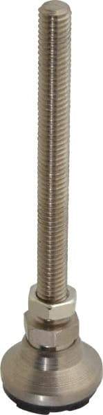 Gibraltar - 3/8-16 Bolt Thread, Studded Pivotal Stud Mount Leveling Pad & Mount - 3,750 Max Lb Capacity, 1-1/4" Base Diam - USA Tool & Supply