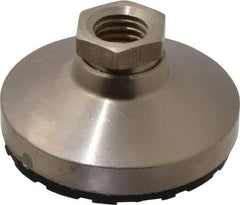 Gibraltar - 4500 Lb Capacity, 5/8-11 Thread, 1-1/4" OAL, Steel Stud, Tapped Pivotal Socket Mount Leveling Pad - 2-1/2" Base Diam, Steel Pad, 7/8" Hex - USA Tool & Supply
