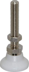 Gibraltar - 3/8-16 Bolt Thread, Studded Pivotal Stud Mount Leveling Pad & Mount - 300 Max Lb Capacity, 1-1/4" Base Diam - USA Tool & Supply