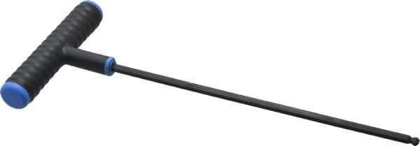 Eklind - 5mm Hex, T-Handle Cushion Grip, Ball End Hex Key - 9mm OAL, Metric System of Measurement - USA Tool & Supply