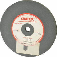 Cratex - 6" Diam x 1/2" Hole x 1/4" Thick, Surface Grinding Wheel - Silicon Carbide, Coarse Grade, 3,600 Max RPM, Rubber Bond, No Recess - USA Tool & Supply
