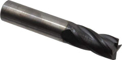 SGS - 5/8", 1-1/4" LOC, 5/8" Shank Diam, 3-1/2" OAL, 4 Flute, Solid Carbide Square End Mill - Single End, AlTiN Finish, Spiral Flute, 30° Helix, Centercutting, Right Hand Cut, Right Hand Flute, Series 1 - USA Tool & Supply