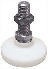 Gibraltar - 1/4-20 Bolt Thread, Studded Pivotal Stud Mount Leveling Pad & Mount - 200 Max Lb Capacity, 1" Base Diam - USA Tool & Supply