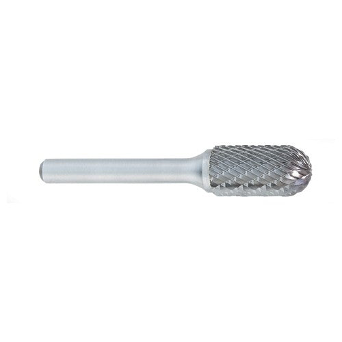 ‎SC-1 -6mm × 16mm LOC × 6mm Shank × 50mm OAL Cylindrical Ball Nose Carbide Medium Tough Cut Burr - USA Tool & Supply