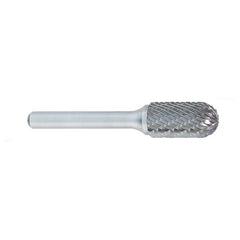 ‎SC-14 -3/16 × 5/8 LOC × 1/4 Shank × 2 OAL Cylindrical Ball Nose Carbide Medium Tough Cut Burr - USA Tool & Supply