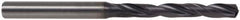 Kennametal - 9/32" 140° Solid Carbide Jobber Drill - TiAlN Finish, Right Hand Cut, Spiral Flute, Straight Shank, 91mm OAL, Standard Point - USA Tool & Supply