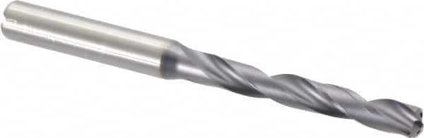 Kennametal - Letter E (1/4) 140° Solid Carbide Jobber Drill - USA Tool & Supply