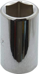 Proto - 19/32", 1/2" Drive, Standard Hand Socket - 6 Points, 1-1/2" OAL, Alloy Steel, Chrome Finish - USA Tool & Supply