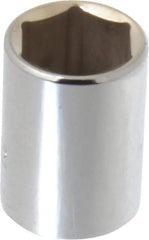 Proto - 25/32", 1/2" Drive, Standard Hand Socket - 6 Points, 1-1/2" OAL, Alloy Steel, Chrome Finish - USA Tool & Supply